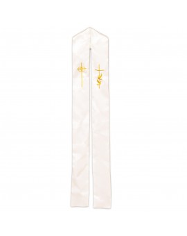 Clergy Stole- Wedding Stole for Ministers with Gold Embroidery