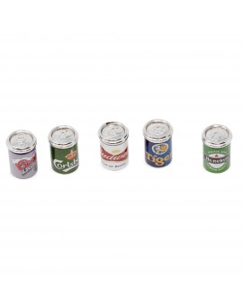 Dollhouse Beer Cans- Set of 5 1:12 Scale Dollhouse Beer Cans, with Realistic Looking Mini Beer Cans