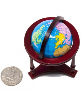 Dollhouse Globe- Globe for Dollhouse, 1:12 World Globe for Dollhouses, Perfect Dollhouse Accessory
