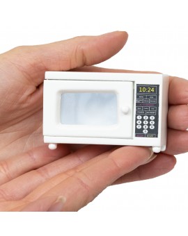 Dollhouse Microwave- Miniature Dollhouse Microwave for 1:12 Scale Dollhouses, Complementary Dollhouse Kitchen Applicance