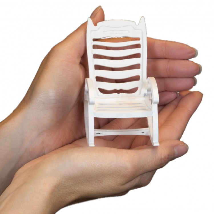 Dollhouse Rocking Chair- 1:12 Scale Rocking Chair for Your Doll House