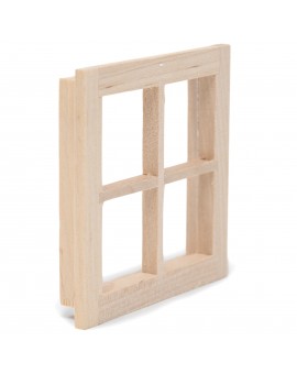Dollhouse Windows- Pair of Wooden Dollhouse Windows, with Four Panes, Accurately Scale 1:12 Windows