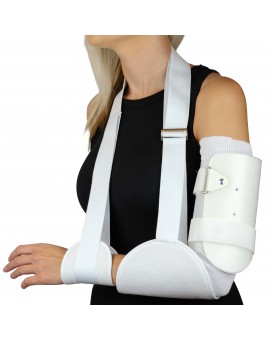 Humeral Brace- Soft Lined orthosis for Support of humeral fractures While Allowing for Full ROM for Elbow and Shoulder Joints